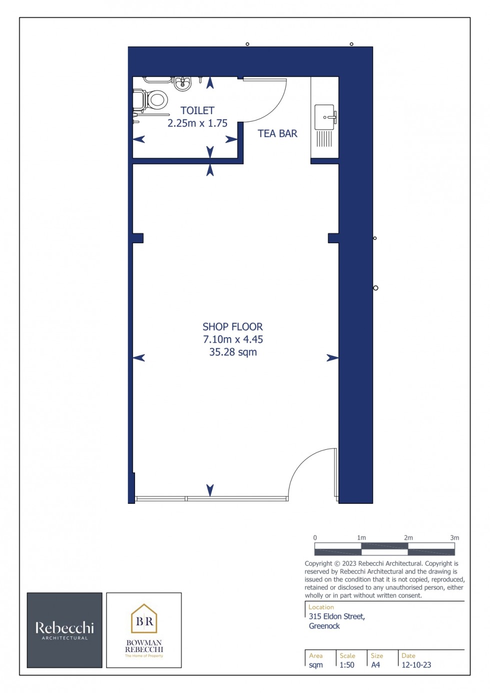 Floorplan for Eldon Street, Greenock