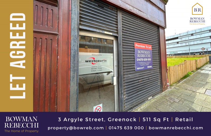 New Tenant For Fully Refurbished Greenock Town Centre Unit